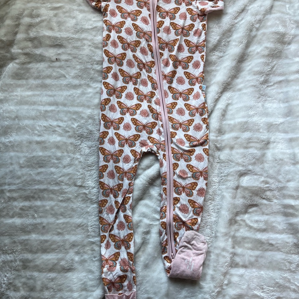 Butterfly Print Kids One Piece